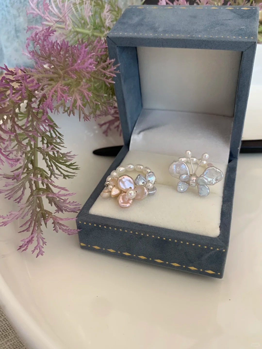 Handmade pearl ring