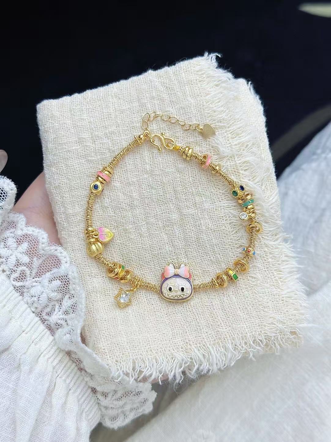 Golden Rabble Silver Bracelet