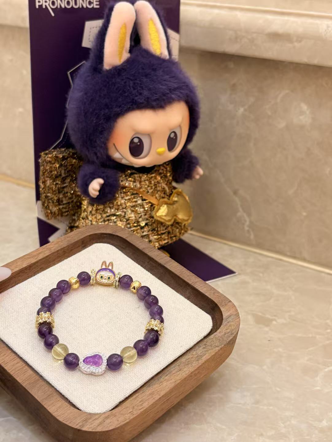 Labubu Amethyst Bracelet