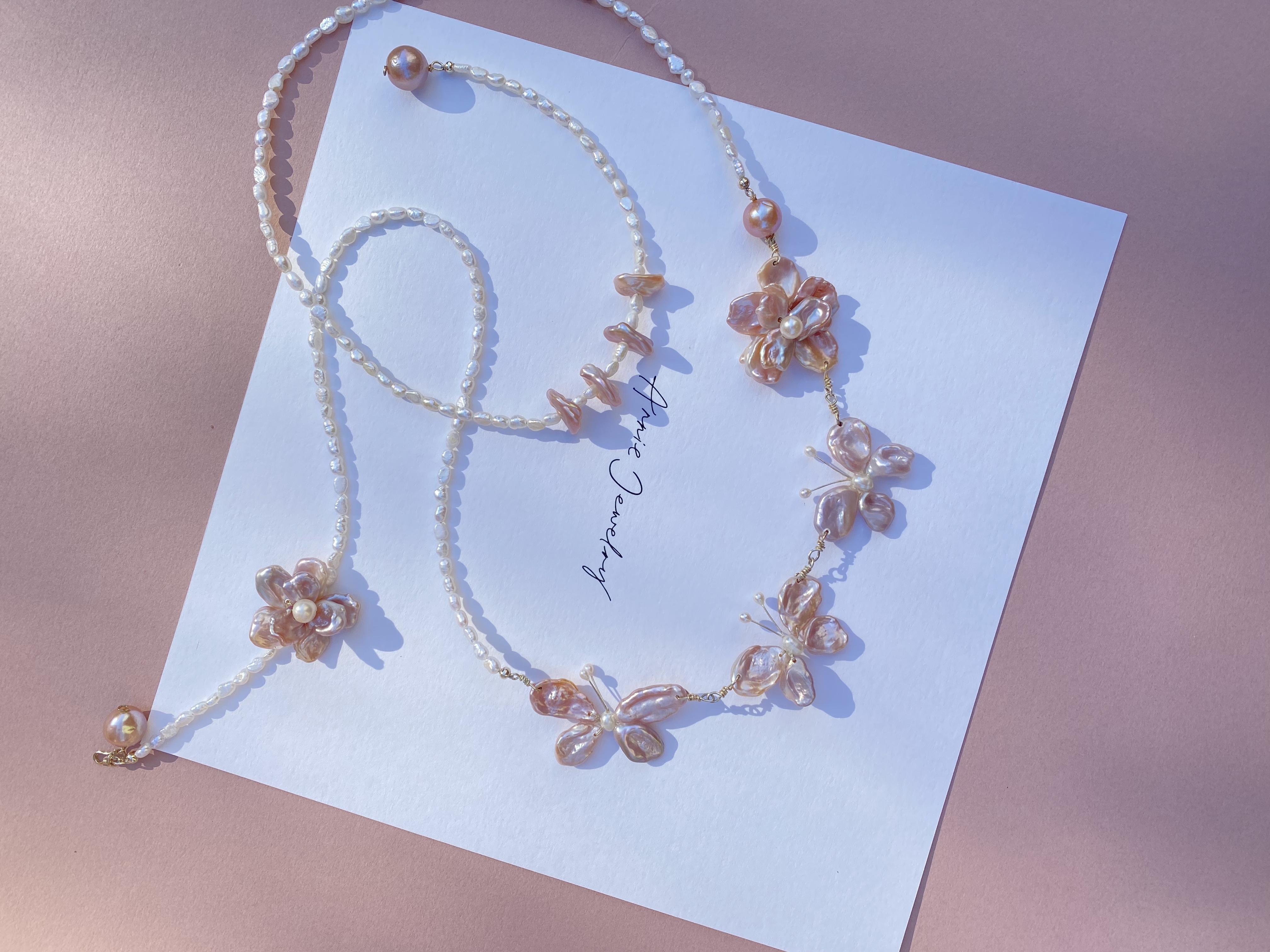 Pearl sweater necklace