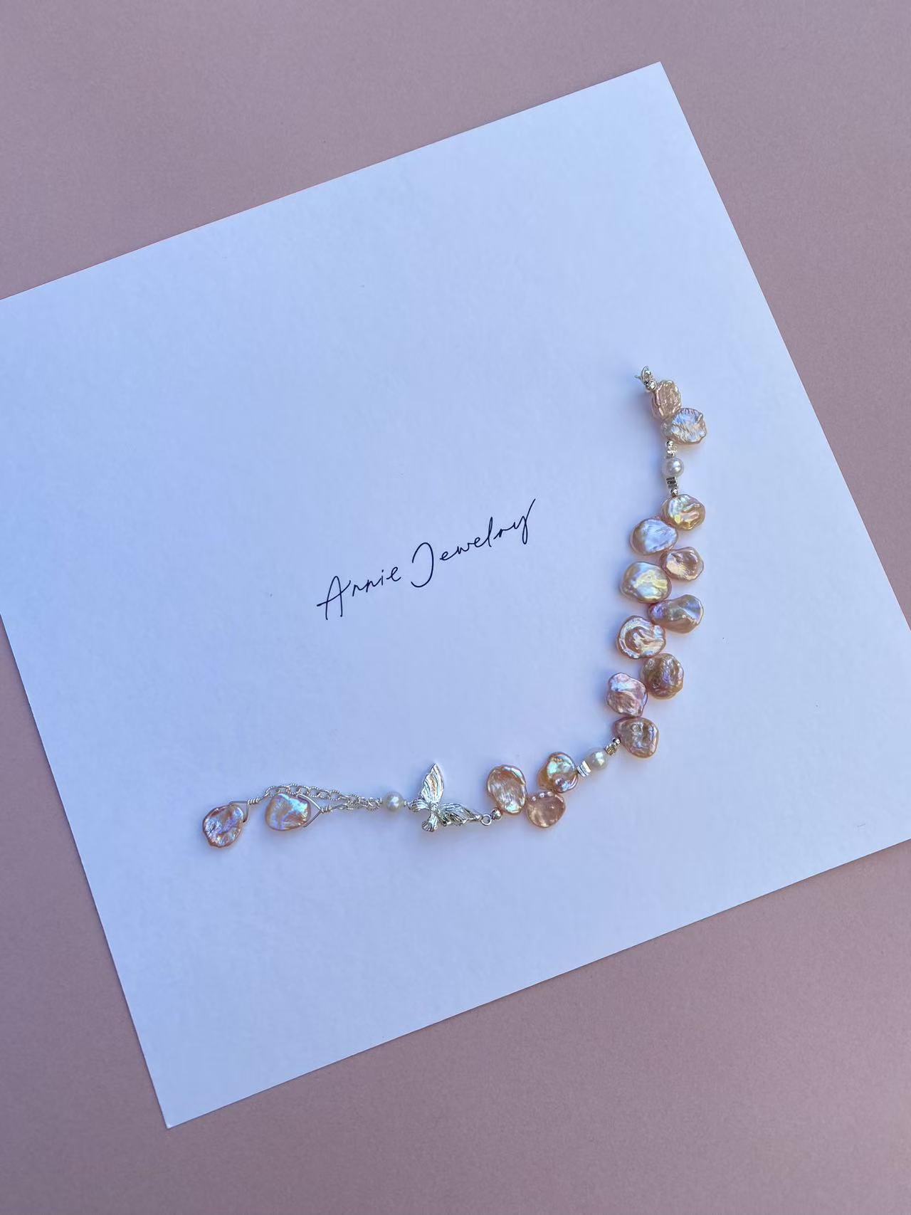 Butterfly Pearl Bracelet