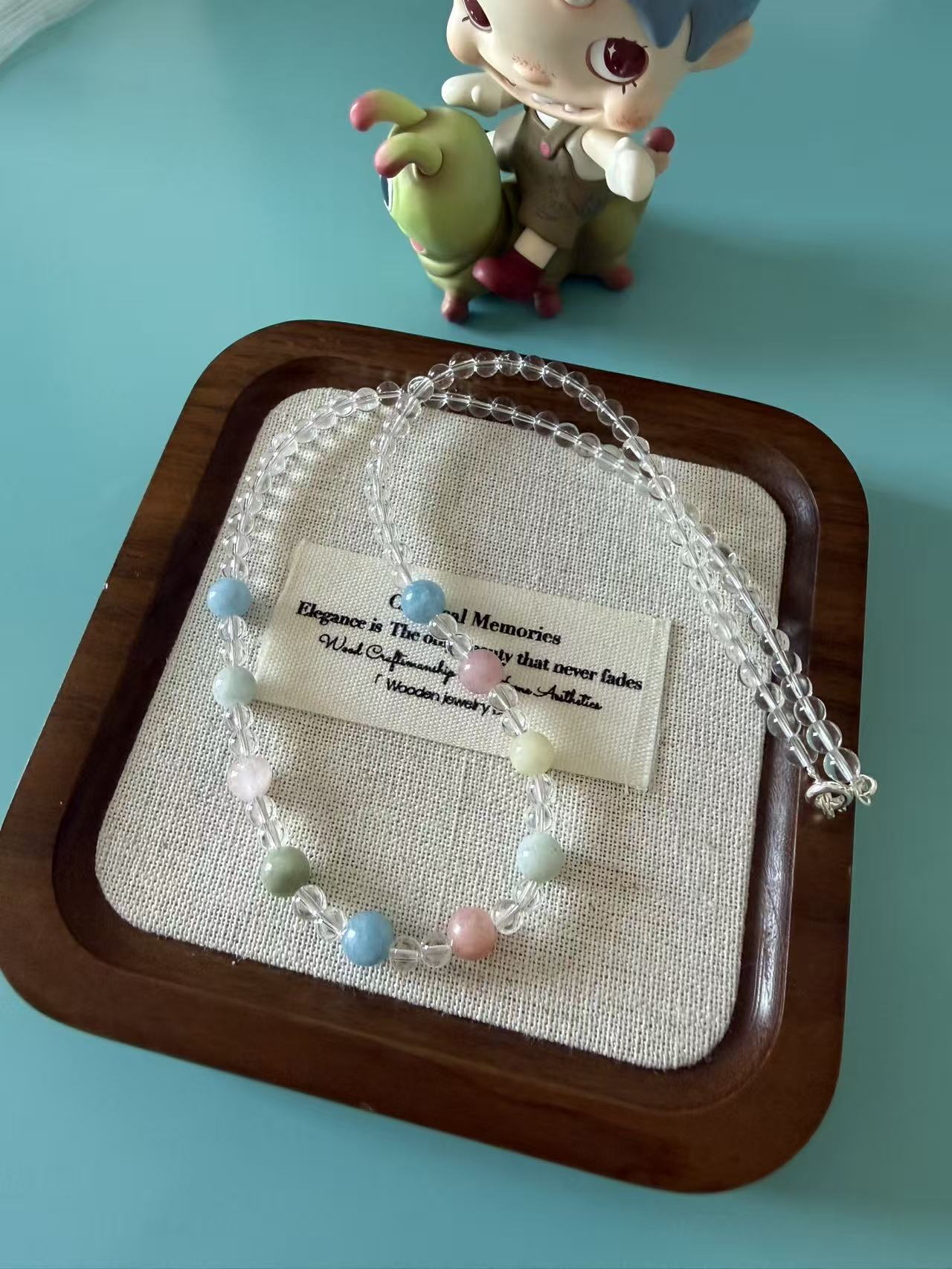 Clear Quartz Multi Gemstone Beaded Choker Necklace N37