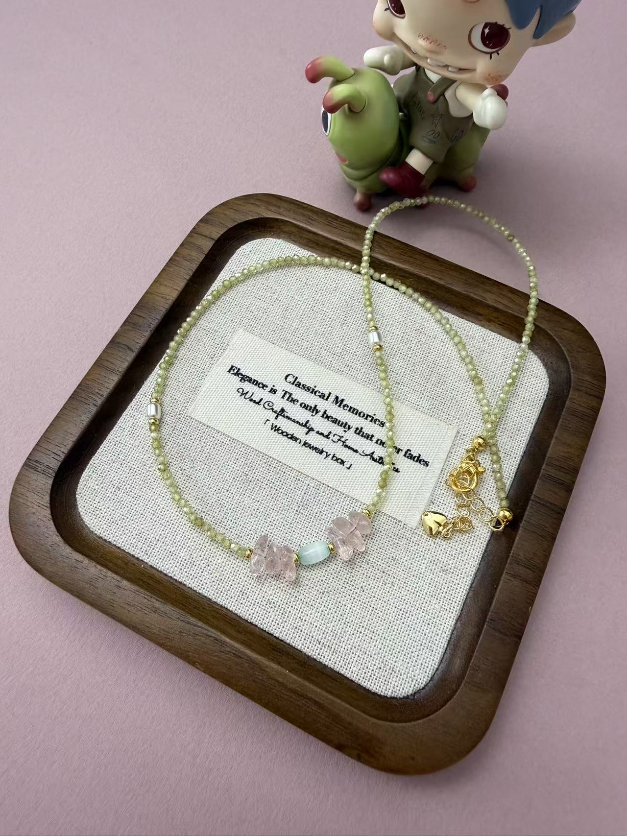Elegant Faux Pearl Necklace with Zircon Flower Clasp - Customizable Freshwater Pearl Option N100