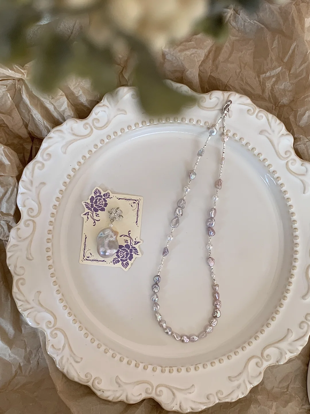 Natural Baroque Pearl Necklace